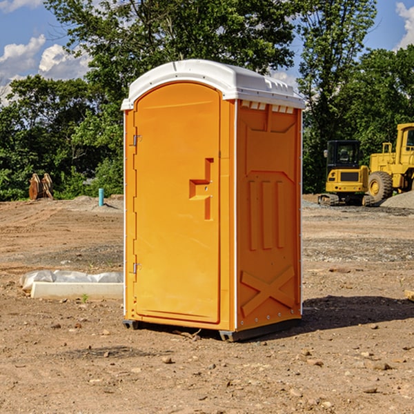 how often are the portable toilets cleaned and serviced during a rental period in Blacklake